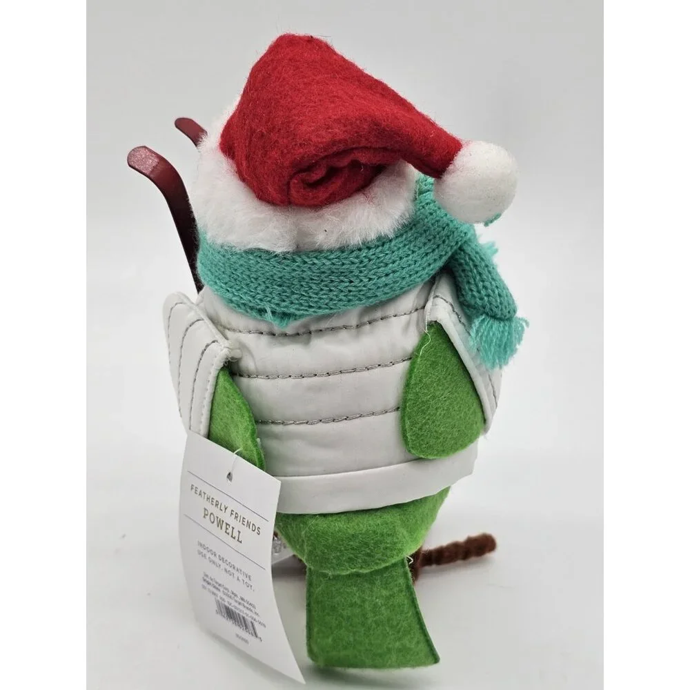 Wondershop Featherly Friends Powell 2020 Christmas Bird Winter Ski Figurine